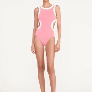 STAUD Dolce One Piece Swimsuit in Coral